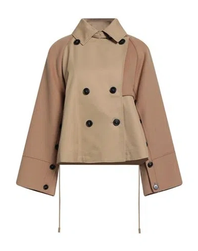 Weekend Max Mara Woman Coat Camel Size 2 Cotton, Polyester, Virgin Wool, Polyamide In Neutral