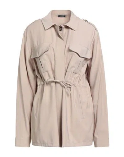 Fracomina Collection Woman Jacket Light Brown Size L Viscose, Polyester In Pink