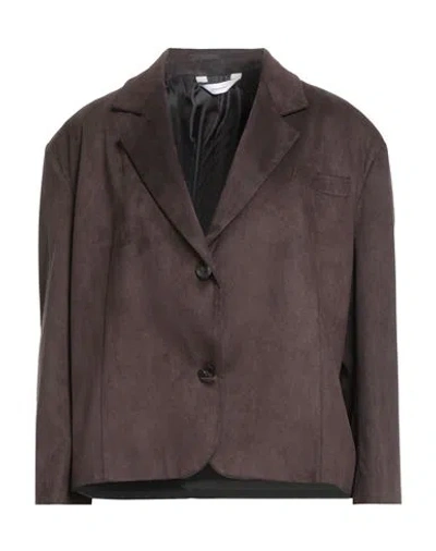 Stilosophy Woman Jacket Chocolate Brown Size M Polyester, Elastane In Brown