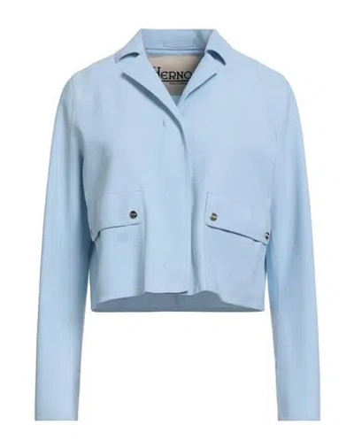 Herno Woman Jacket Sky Blue Size 8 Polyamide, Elastane In Blue