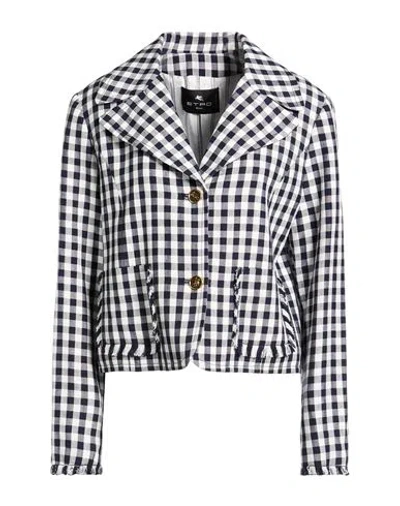 Etro Woman Jacket Midnight Blue Size 10 Viscose In Blue