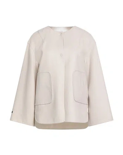 Manzoni 24 Woman Jacket Beige Size 8 Wool In Neutral