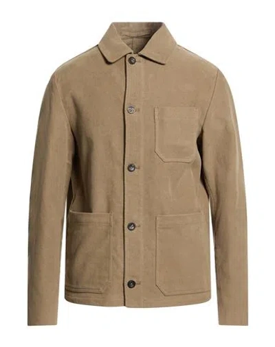 Montedoro By Slowear Man Jacket Taupe Size 38 Cotton In Brown