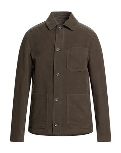 Montedoro By Slowear Man Jacket Charcoal Size 40 Cotton In Brown