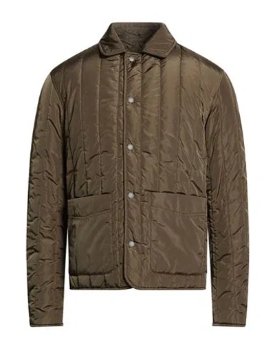 Montedoro By Slowear Man Puffer Military Green Size 44 Polyamide In Brown