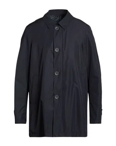 Herno Man Overcoat & Trench Coat Midnight Blue Size 44 Polyester In Blue