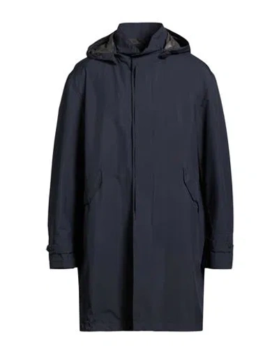 Herno Laminar Man Overcoat & Trench Coat Midnight Blue Size 46 Polyester In Blue