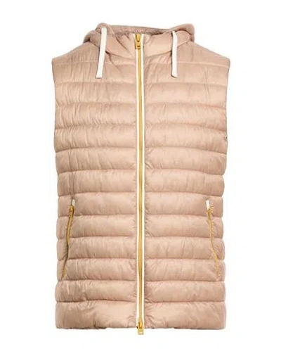 Herno Globe Man Vest Light Brown Size 44 Polyamide In Brown