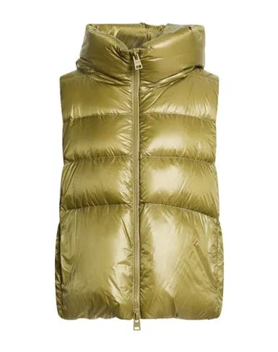 Herno Globe Woman Vest Military Green Size 12 Polyamide In Gray