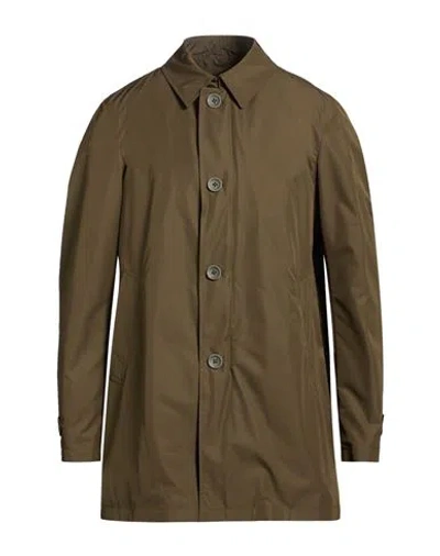 Herno Man Overcoat & Trench Coat Military Green Size 40 Polyester In Green