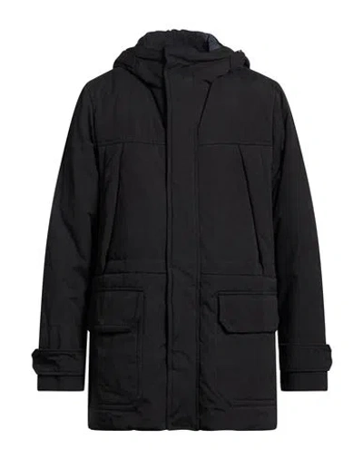 Montedoro Man Coat Midnight Blue Size 46 Cotton, Polyester, Polyamide In Blue