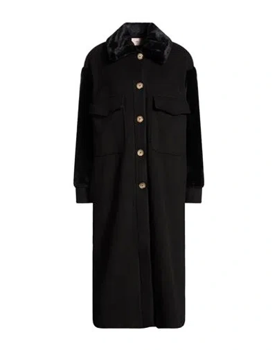 Sadey With Love Woman Coat Black Size 6 Polyester, Viscose, Elastane In Black