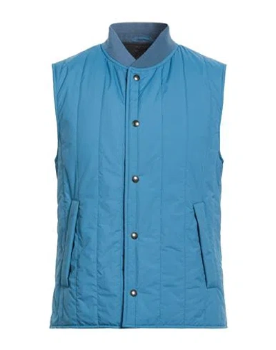 Montedoro By Slowear Man Vest Slate Blue Size 42 Polyamide In Blue