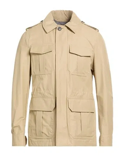 Montedoro By Slowear Man Jacket Sand Size 44 Cotton, Polyamide In Neutral