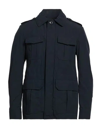 Montedoro By Slowear Man Jacket Midnight Blue Size 44 Polyamide, Cotton In Blue