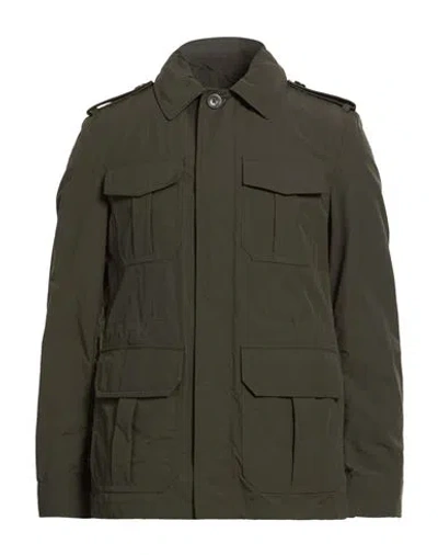 Montedoro By Slowear Man Jacket Dark Green Size 44 Polyamide, Cotton In Green