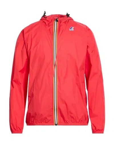 K-way Man Jacket Red Size L Polyamide In Red
