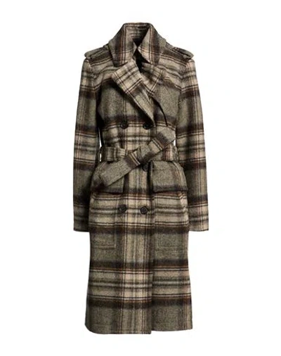 Barbara Bui Woman Coat Grey Size 6 Wool In Pattern