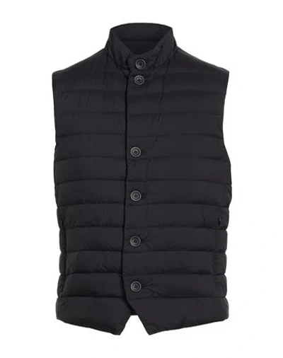 Herno Man Vest Midnight Blue Size 42 Polyamide, Polyurethane In Blue