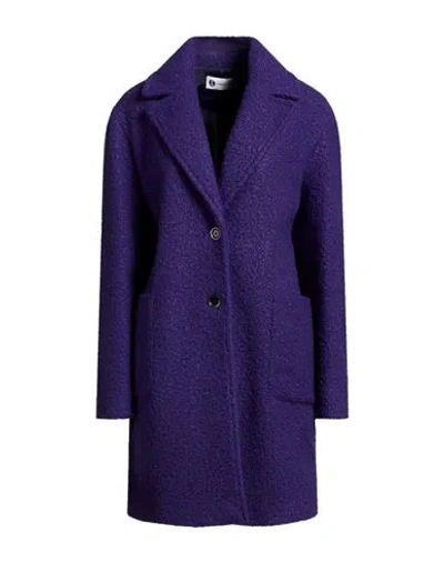 Diana Gallesi Woman Coat Purple Size 12 Polyester In Purple