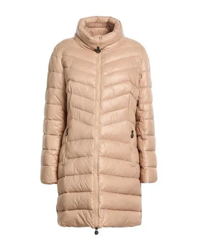 Diana Gallesi Woman Puffer Camel Size 12 Polyamide In Neutral