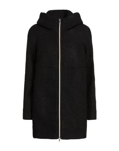Diana Gallesi Woman Coat Black Size 8 Polyester In Black