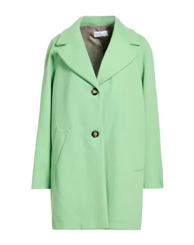 Diana Gallesi Woman Coat Light Green Size 14 Polyester In Green