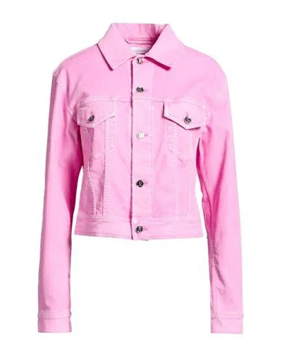 Rabanne Woman Jacket Pink Size 8 Cotton, Viscose, Elastane In Pink