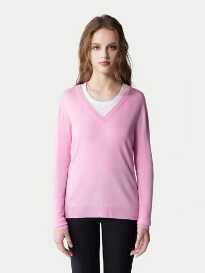 Gobi Mongolian Cashmere Essential Cashmere V-neck Sweater In Multi