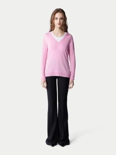 Gobi Mongolian Cashmere Essential Cashmere V-neck Sweater In Multi