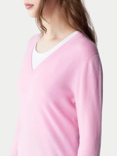 Gobi Mongolian Cashmere Essential Cashmere V-neck Sweater In Multi