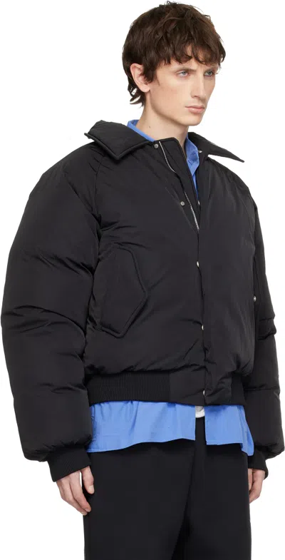 Seventh Black Nylon Aero Bomber Jacket In Black