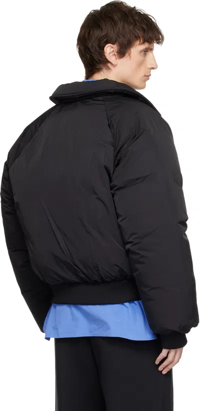 Seventh Black Nylon Aero Bomber Jacket In Black