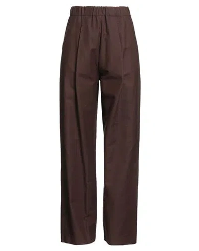 Stilosophy Woman Pants Brown Size M Cotton In Brown