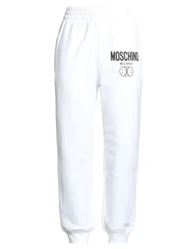 Moschino Couture X Smiley World Woman Pants White Size 4 Cotton In White