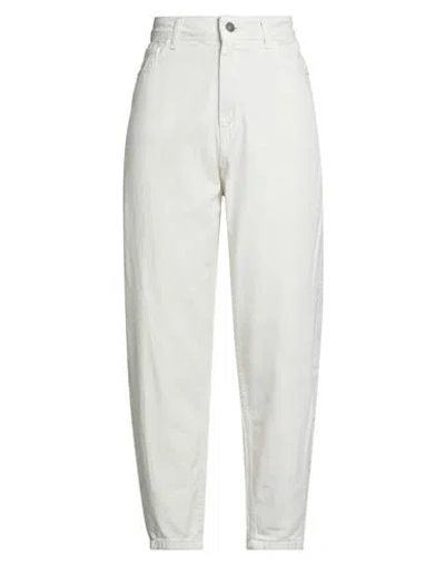 Stilosophy Woman Pants Cream Size 8 Cotton In White