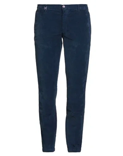 Barbati Man Pants Navy Size 38 Cotton, Elastane In Blue