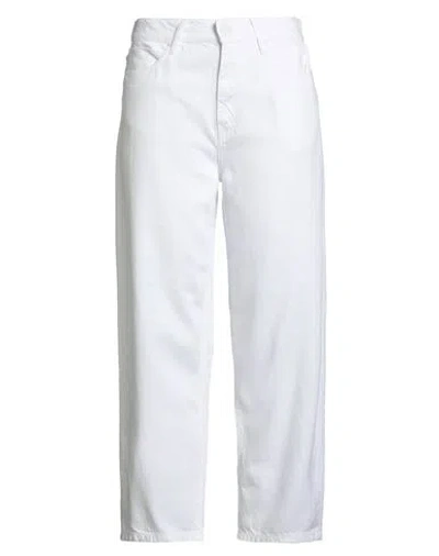 Pinko Denim Woman Pants White Size 29 Lyocell, Cotton In White