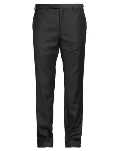Santaniello Man Pants Grey Size 42 Wool In Black
