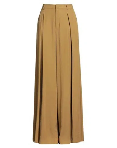 The Andamane Woman Pants Mustard Size 6 Viscose, Polyester In Brown
