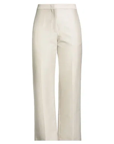 Fabiana Filippi Woman Pants Beige Size 10 Cotton, Silk In White