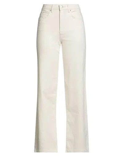 Only Blue Denim Woman Jeans Ivory Size L-32l Organic Cotton, Elastomultiester, Elastane In Gray