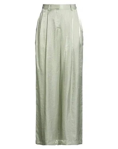 Ottod'ame Trésor Woman Pants Light Green Size 8 Viscose, Linen, Polyamide In Green