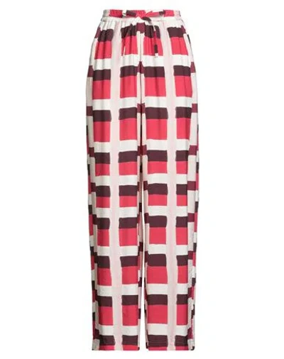 Xandres Woman Pants Red Size 10 Viscose, Polyamide In Multi