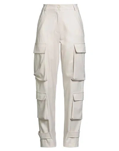 Dixie Woman Pants Cream Size S Polyester, Viscose, Elastane In White