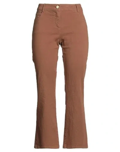 Pennyblack Woman Jeans Brown Size 12 Cotton, Elastane In Brown