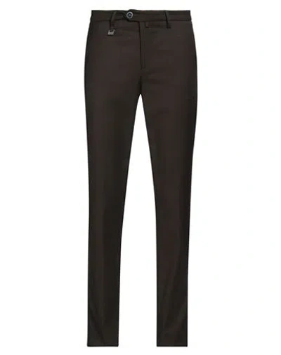 Barbati Man Pants Dark Brown Size 30 Polyester, Viscose, Elastane In Brown