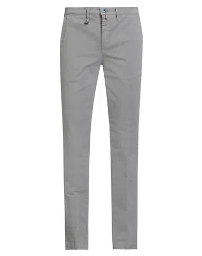 Barbati Man Pants Grey Size 28 Cotton, Elastane In Gold