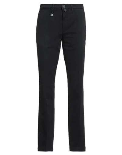Barbati Man Pants Midnight Blue Size 40 Cotton, Elastane In Black