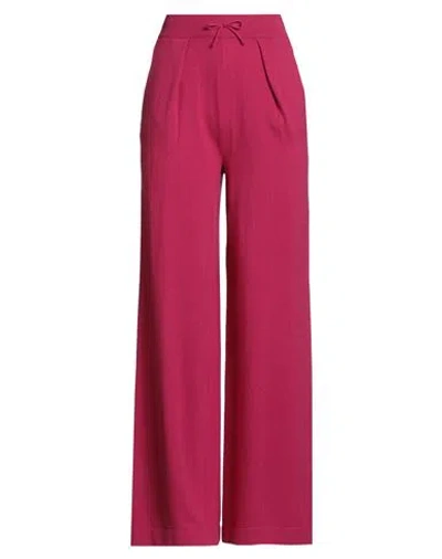 N.o.w. Andrea Rosati Cashmere N. O.w. Andrea Rosati Cashmere Woman Pants Fuchsia Size S Wool, Viscose, Cashmere, Nylon In Pink